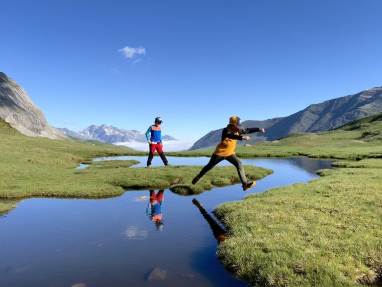 Famille en montagne